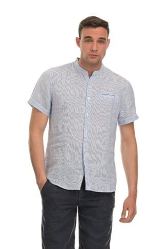 1031 - MAO Blue Stripe Κοντό μανίκι