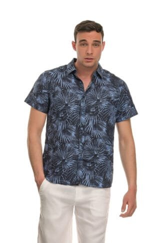 1134 - Floral κοντό μανίκι