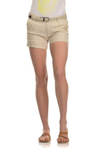554-420 Woman's shorts Sand-Light Blue Stripe