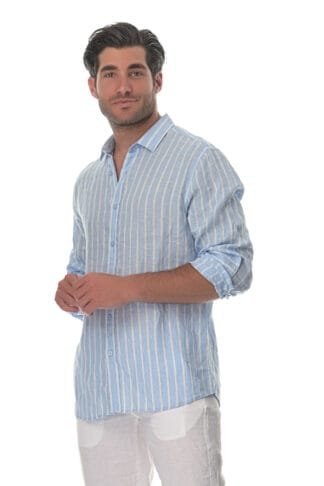 1056-Stripe μακρύ μανίκι